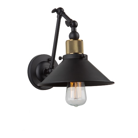 Jersey 1 Light Vintage Brass Wall Bracket